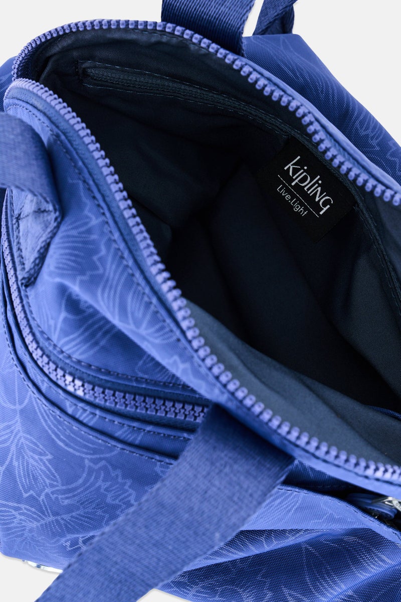 kipling Women Floral Print Hand Bag, Ash Blue - Image 2